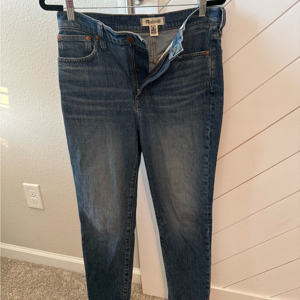 Madewell Straight Leg Denim Jeans in Classic Blue